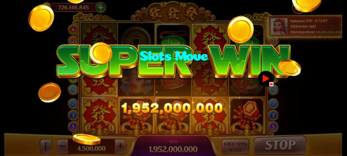 Slots Move casino presented on mobile device in Pakistan with slots and live games